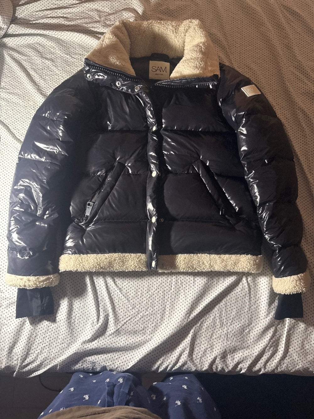 SAM. Gigi Shearling Puffer size M